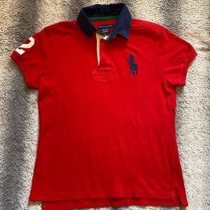 Polo By Ralph Lauren Big Pony Polo Tee Large Red